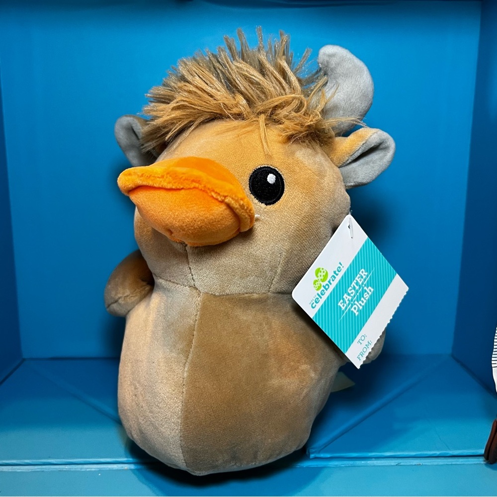 Way to Celebrate - Highland Cow Rubber Duck Easter Plush